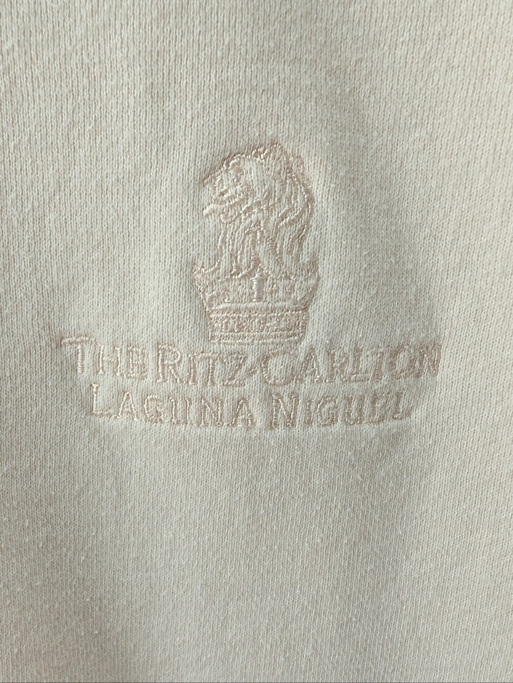 The Ritz Carlton Laguna Niguel Embroidered Cream Sweater -  Clean Quiet Luxury ✨
